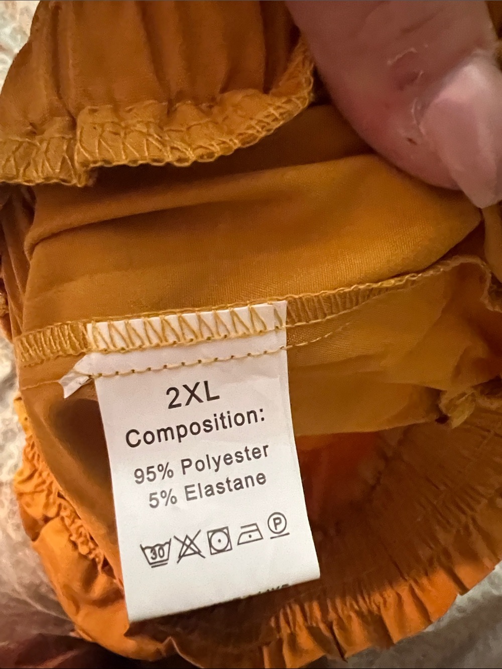 SHEIN Wide Leg Elastic Waist Pants in Mustard Yellow - Picture 3 of 3